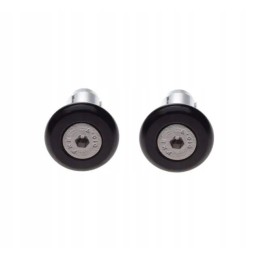 Black split handlebar weight ends