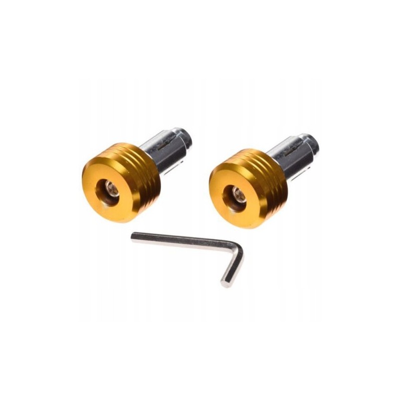 Gold motorcycle handlebar ends, 2 pcs