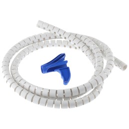 1 Box of 2 M - HellermannTyton Spiral Wrap, I.D 16mm, 16mm Polypropylene Helawrap Series