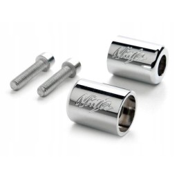 Chrome handlebar ends Kawasaki Ninja ZX 2103 logo