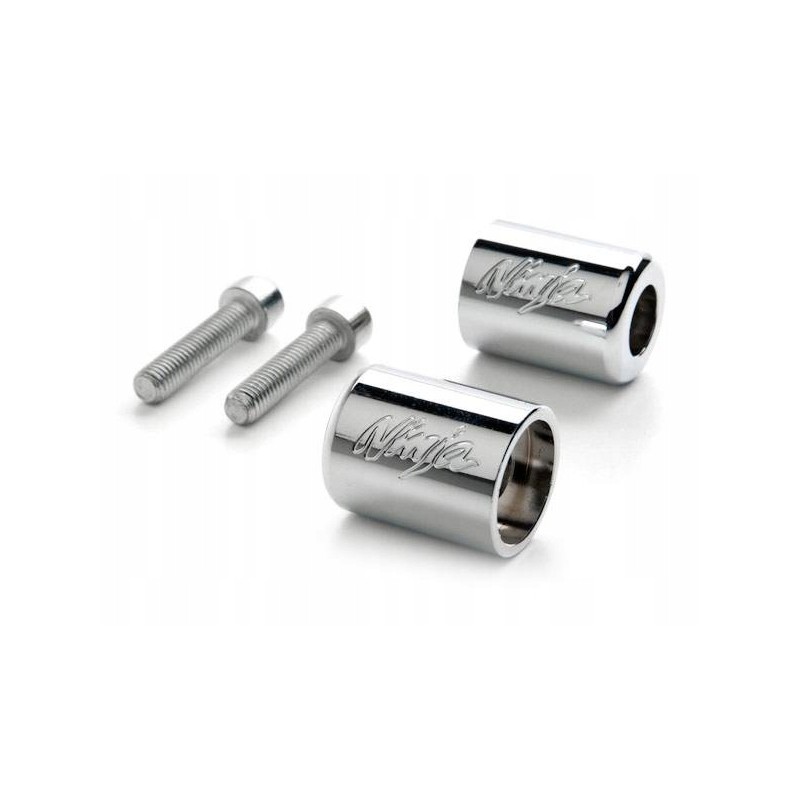 Chrome handlebar ends Kawasaki Ninja ZX 2103 logo
