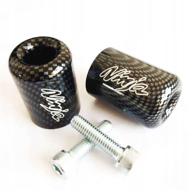 Carbon handlebar ends Kawasaki Ninja ZX 2079 logo