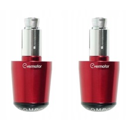 CNC handlebar grips red evermotor 22mm 2pcs