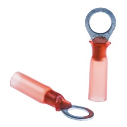 50 pcs - TE Connectivity DuraSeal Series Insulated Tin Plated Crimp Ring Terminal, M6 Stud Size, 0.5mm² to 1mm², 22AWG