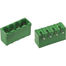 150 pcs - TE Connectivity 5.08mm Pitch 4 Way Right Angle Pluggable Terminal Block, Header, Through Hole, Solder Termination