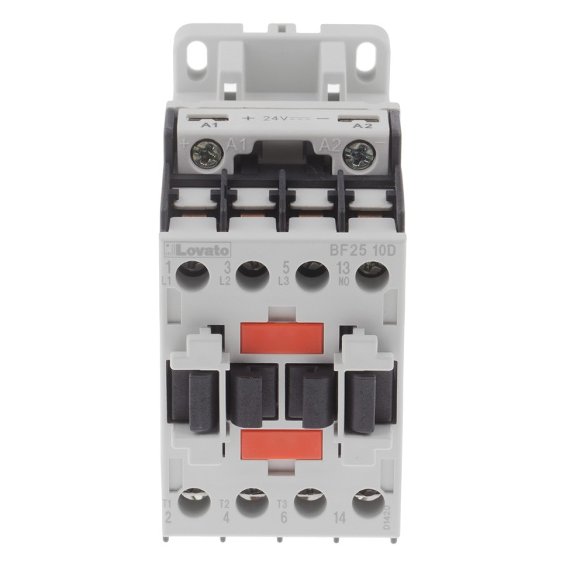 1 pcs - Lovato BF Series Contactor, 24 V dc Coil, 3-Pole, 25 A, 11 kW, 3NO, 440 V ac