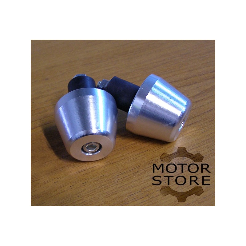 Handlebar weight ends 55g silver aluminum