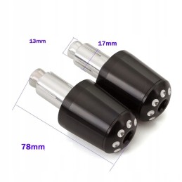 Aluminum handlebar ends, weight caps, 2 pcs