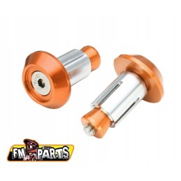 Fm parts handlebar ends, aluminum plugs, orange