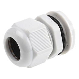 10 pcs - HellermannTyton NGM Series Grey Nylon Cable Gland, M25 Thread, 13mm Min, 18mm Max, IP68