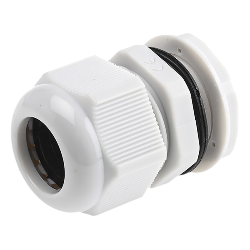 10 pcs - HellermannTyton NGM Series Grey Nylon Cable Gland, M25 Thread, 13mm Min, 18mm Max, IP68