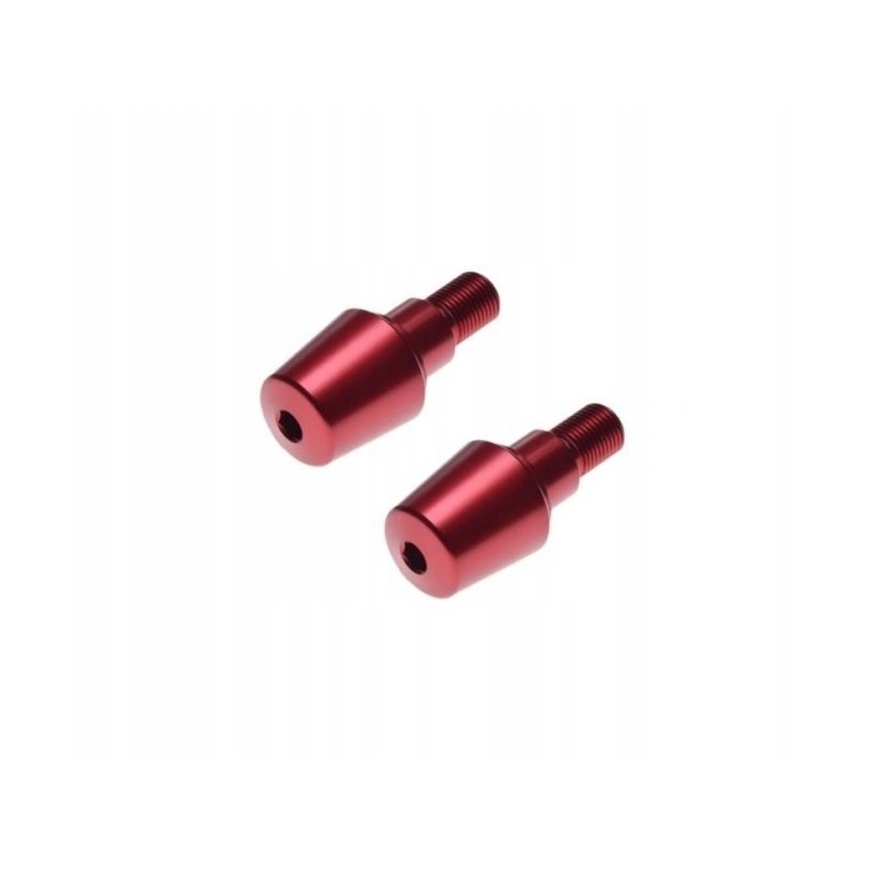 Red Yamaha TDM Y handlebar end weights