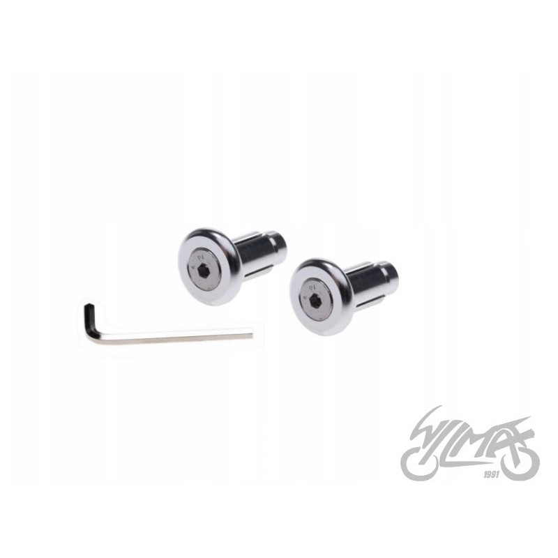 Silver handlebar tip