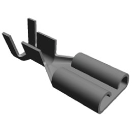 50 pcs - TE Connectivity FASTON .187 Uninsulated Female Spade Connector, Receptacle, 4.75 x 0.51mm Tab Size, 0.8mm² to 2mm²