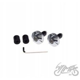 Silver handlebar tip