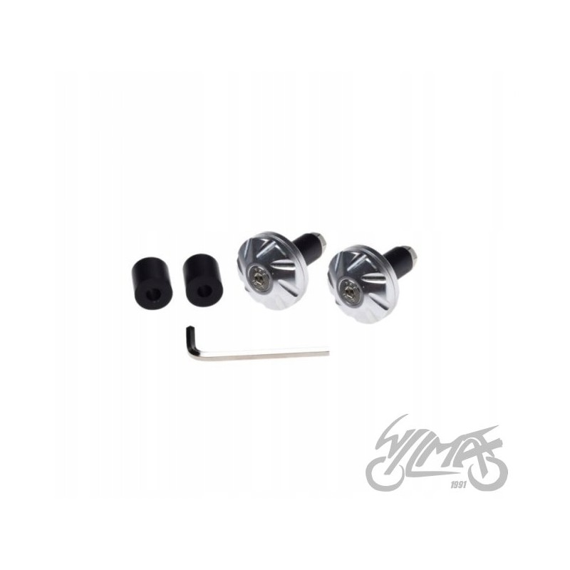 Silver handlebar tip