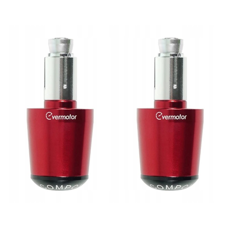 Red evermotor cnc handlebar grips 22mm