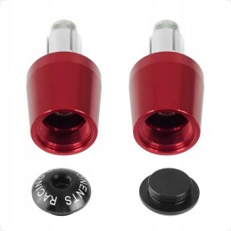 Red evermotor cnc handlebar grips 22mm