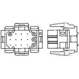 1500 pcs - TE Connectivity, AMP MR Male PCB Connector Housing, 4.19mm Pitch, 6 Way, 3 Row