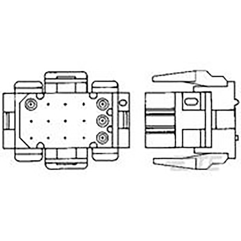 1500 pcs - TE Connectivity, AMP MR Male PCB Connector Housing, 4.19mm Pitch, 6 Way, 3 Row