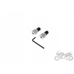 Handlebar end 15 26mm aluminum, chrome, grooved