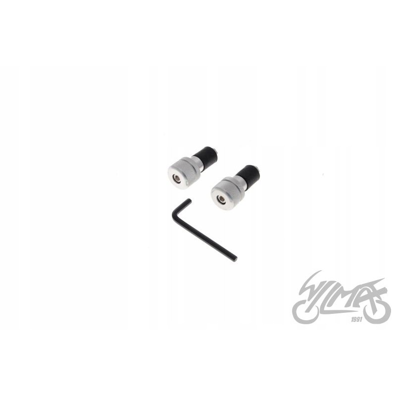 Handlebar end 15 26mm aluminum, chrome, grooved