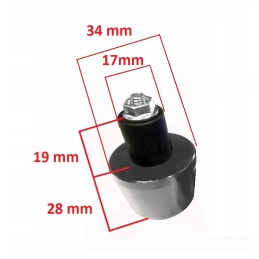 34 mm handlebar end weights with spacers