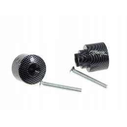 Carbon handlebar ends with the Honda RR 900 logo