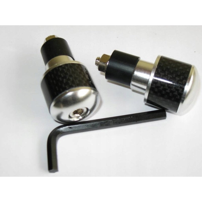 Universal chrome and carbon handlebar ends 3595