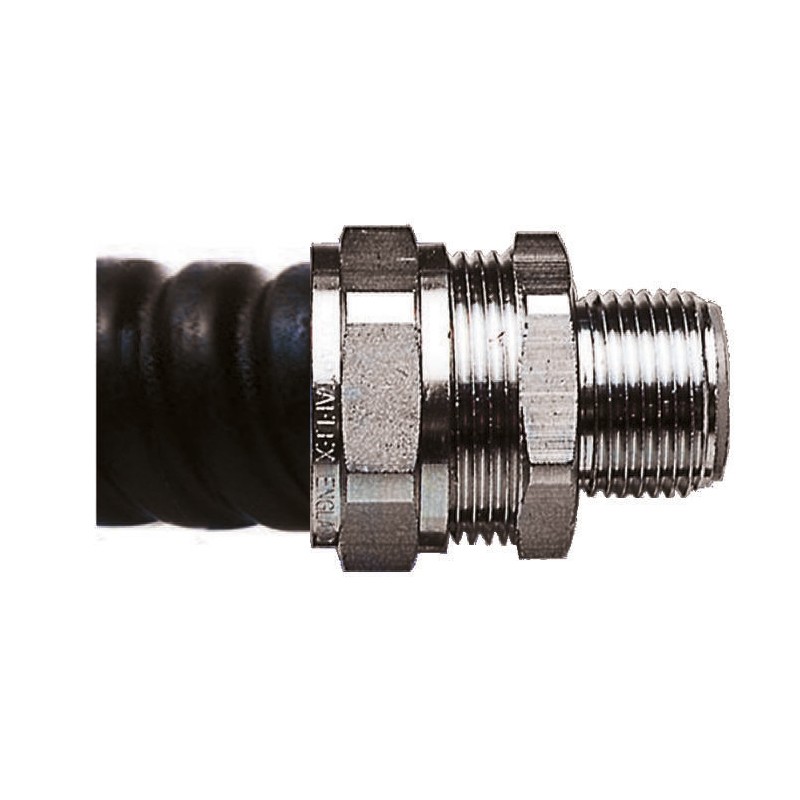 10 pcs - Adaptaflex Swivel, Conduit Fitting, 25mm Nominal Size, PG21, Brass, Silver