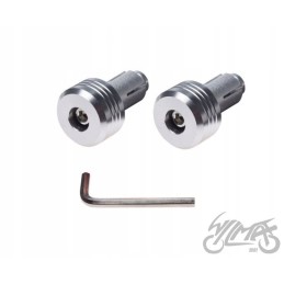 Silver handlebar tip