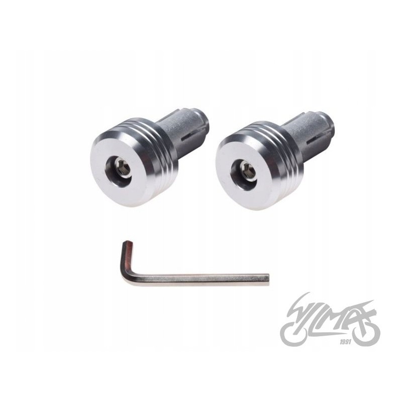 Silver handlebar tip