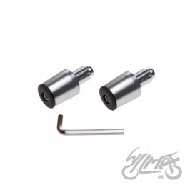 Silver handlebar tip