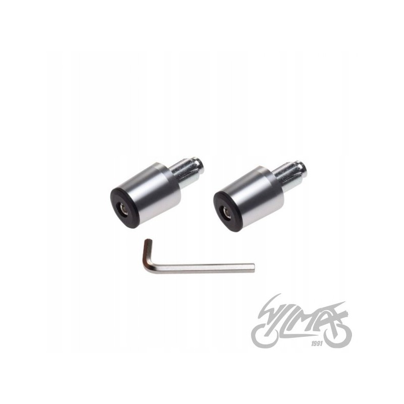 Silver handlebar tip