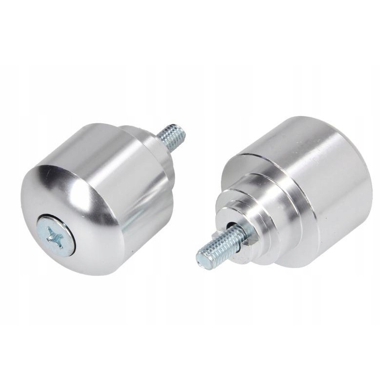 Moto honda silver handlebar end weights
