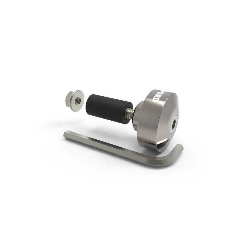 Handlebar ends 22mm silver