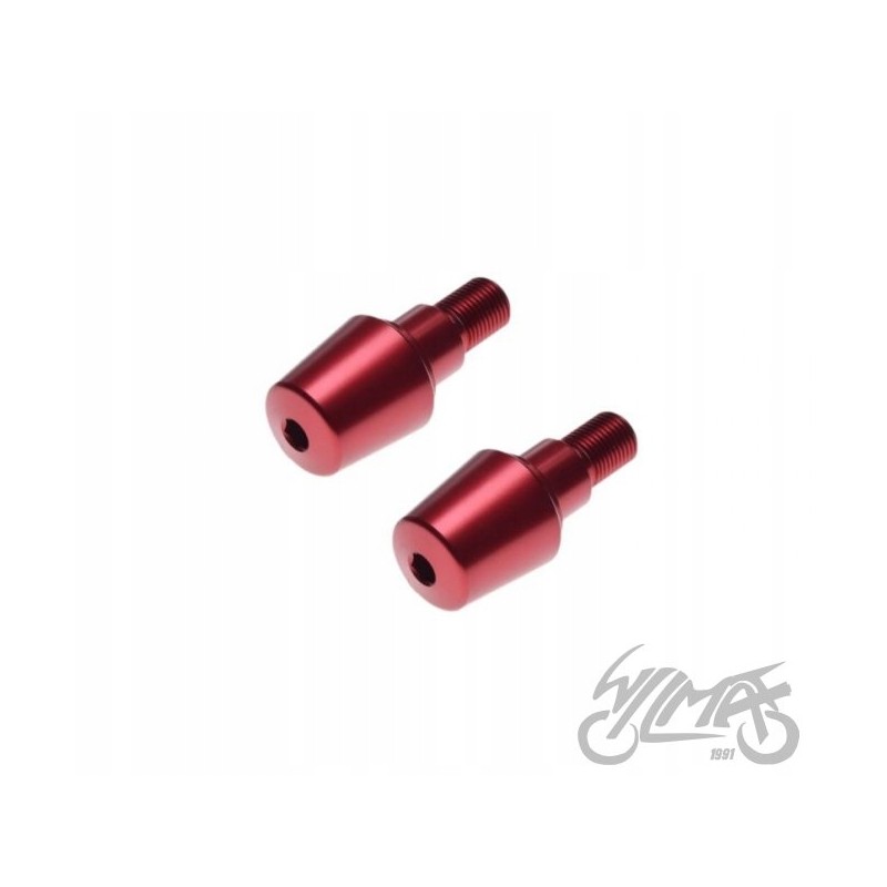 Red handlebar end for Yamaha M16x1 5