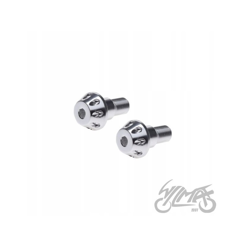 Silver handlebar end for Yamaha M16x1 5