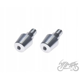 Silver handlebar end for Yamaha M16x1 5