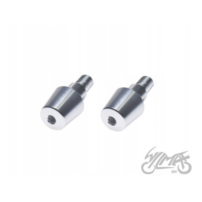 Silver handlebar end for Yamaha M16x1 5