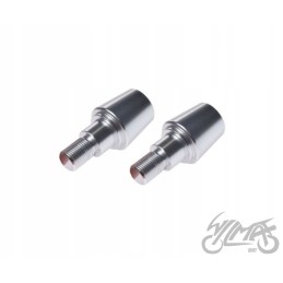 Silver handlebar end for Yamaha M16x1 5