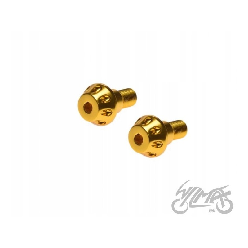 Gold handlebar end for Yamaha M16x1 5
