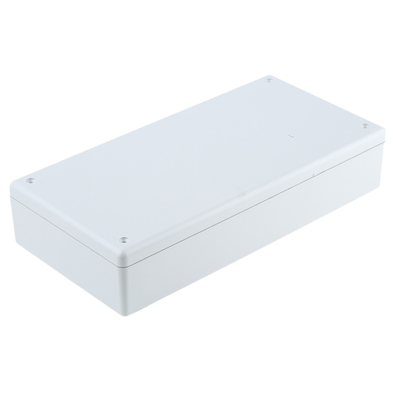1 pcs - Hammond 1599 Series Grey Flame Retardant ABS Enclosure, IP54, Grey Lid, 220 x 110 x 44mm