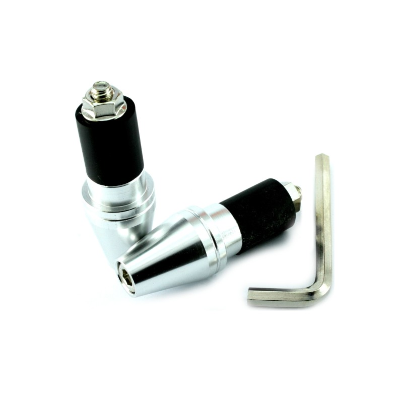 Chrome handlebar ends, smooth cone