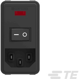 16 pcs - TE Connectivity 10A, 115 V ac, 230 V ac Snap-In IEC Inlet Filter PS0SXDSX0, Faston