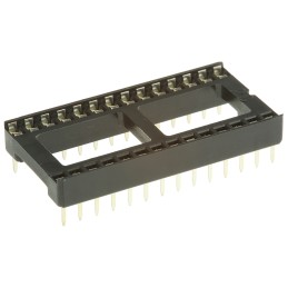 50 pcs - Winslow, W3100 2.54mm Pitch Vertical 28 Way, Through Hole Stamped Pin Open Frame IC Dip Socket, 10A