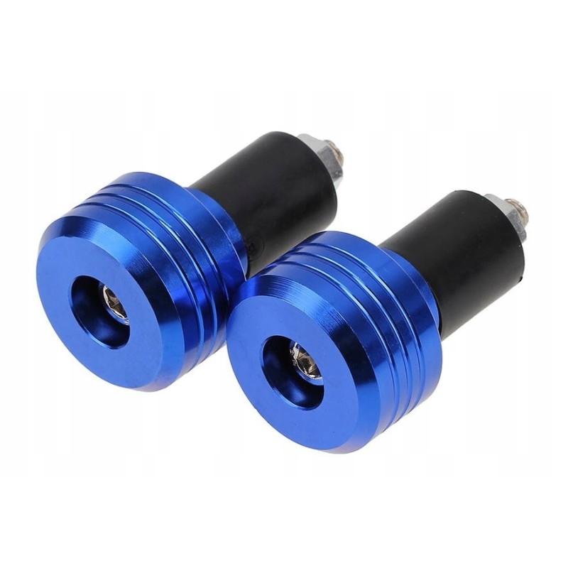 CNC handlebar end weights blue SV CB