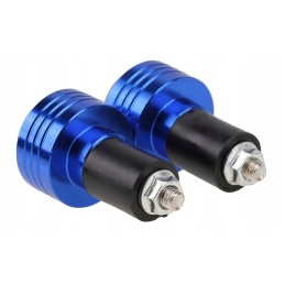CNC handlebar end weights blue SV CB