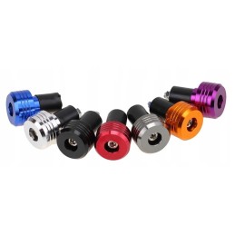 CNC handlebar end weights blue SV CB