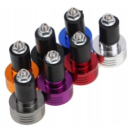 CNC handlebar end weights blue SV CB